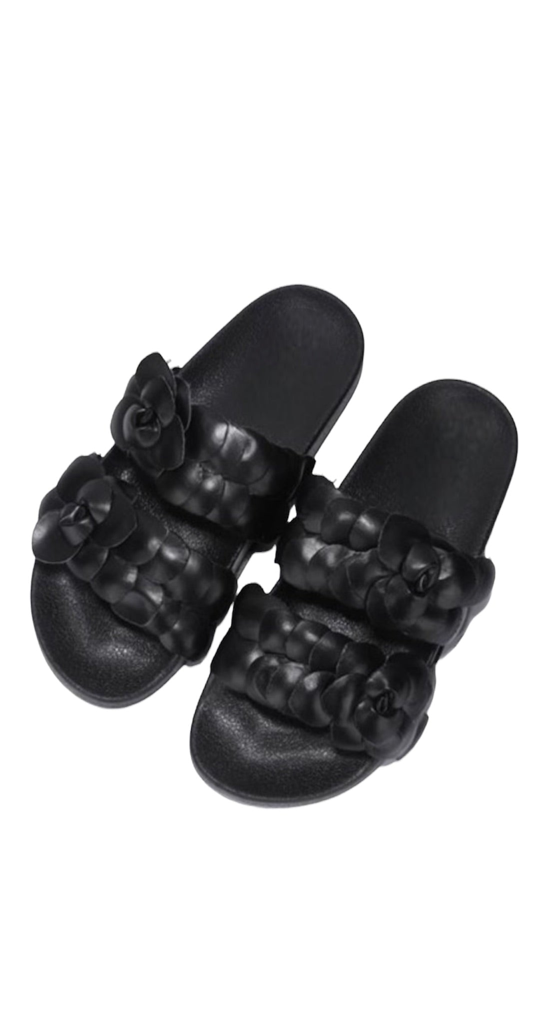 Val Flower Slides (black)