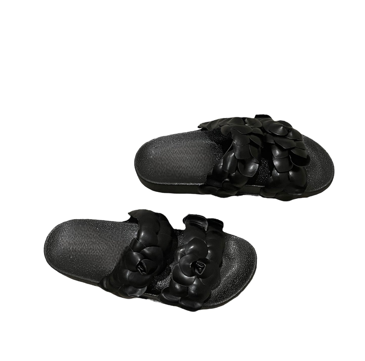 Val Flower Slides (black)